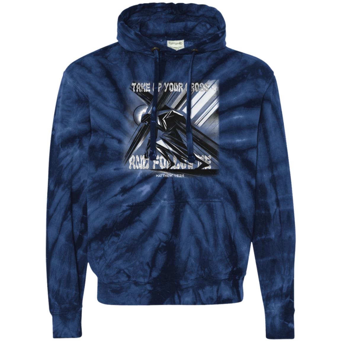 Uni Tie-Dyed Hoodie B&W - Take Up Your Cross